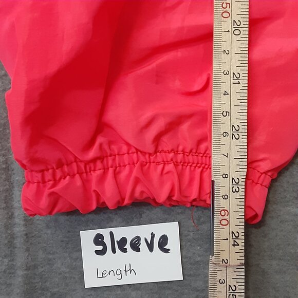 Vintage Surf Style Windbreaker 1/4 Zip Pullover Long Sleeve XL-XXL Pink/Red - Picture 4 of 7